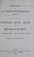 view [Report of the Medical Officer of Health for St. Martin-in-the-Fields].