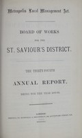 view [Report of the Medical Officer of Health for St. Saviour's].