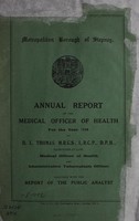 view [Report of the Medical Officer of Health for Stepney].