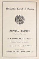 view [Report of the Medical Officer of Health for Stepney].