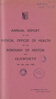 view [Report of the Medical Officer of Health for Heston and Isleworth].