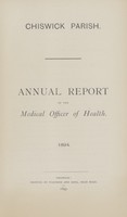 view [Report of the Medical Officer of Health for Chiswick].