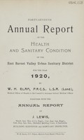 view [Report of the Medical Officer of Health for East Barnet].