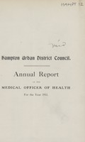 view [Report of the Medical Officer of Health for Hampton].