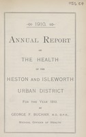 view [Report of the Medical Officer of Health for Heston and Isleworth].