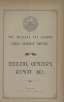 view [Report of the Medical Officer of Health for Malden and Coombe].