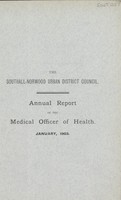 view [Report of the Medical Officer of Health for Southall-Norwood].