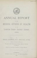 view [Report of the Medical Officer of Health for Surbiton].