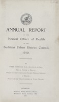 view [Report of the Medical Officer of Health for Surbiton].