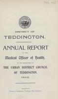 view [Report of the Medical Officer of Health for Teddington].