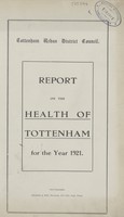 view [Report of the Medical Officer of Health for Tottenham District].