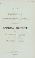 view [Report of the Medical Officer of Health for Twickenham].