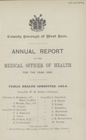 view [Report of the Medical Officer of Health for West Ham].