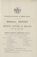 view [Report of the Medical Officer of Health for West Ham].