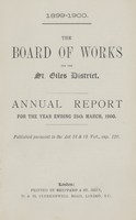 view [Report of the Medical Officer of Health for St. Giles District].