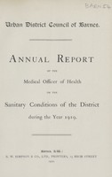 view [Report of the Medical Officer of Health for Barnes].
