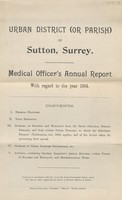 view [Report of the Medical Officer of Health for Sutton].