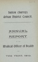 view [Report of the Medical Officer of Health for Sutton].