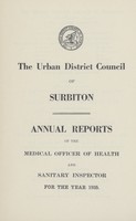 view [Report of the Medical Officer of Health for Surbiton].