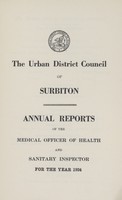 view [Report of the Medical Officer of Health for Surbiton].