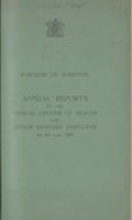 view [Report of the Medical Officer of Health for Surbiton].