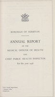 view [Report of the Medical Officer of Health for Surbiton].