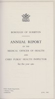 view [Report of the Medical Officer of Health for Surbiton].