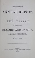 view [Report of the Medical Officer of Health for Clerkenwell, St. James and St. John].