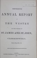 view [Report of the Medical Officer of Health for Clerkenwell, St. James and St. John].