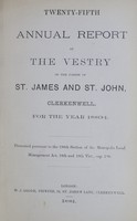 view [Report of the Medical Officer of Health for Clerkenwell, St. James and St. John].