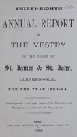 view [Report of the Medical Officer of Health for Clerkenwell, St. James and St. John].