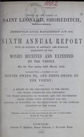 view [Report of the Medical Officer of Health for Shoreditch, Parish of St. Leonard].