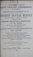 view [Report of the Medical Officer of Health for Shoreditch, Parish of St. Leonard].