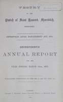 view [Report of the Medical Officer of Health for Shoreditch, Parish of St. Leonard].