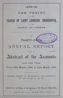 view [Report of the Medical Officer of Health for Shoreditch, Parish of St. Leonard].