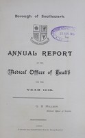 view [Report of the Medical Officer of Health for Southwark, Borough of].