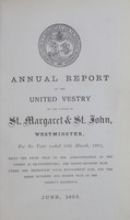 view [Report of the Medical Officer of Health for Westminster, The United Parishes of St. Margaret and St. John, Westminster].