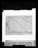 view Graph referenced as "H-D [hydrogen-deuterium] exchange of polyglutamic acid as function of pH (Blout et al 1961)"