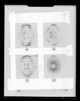 view Group of x-ray diffraction exposures of DNA and RNA referenced as "group of DNA and RNA x-ray patterns"