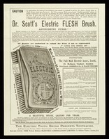 view Dr. Scott's electric flesh brush : astonishing cures !!! / by the Pall Mall Electric Association.