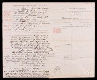 view Patient Certificates and Notices: Admission date 1881