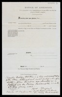 view Patient Certificates and Notices: Admission date 1883