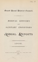 view [Report of the Medical Officer of Health for Orsett].