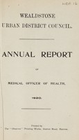 view [Report of the Medical Officer of Health for Wealdstone].