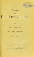 view Therapie der Hautkrankheiten / von L. Leistikow.