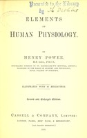 view Elements of human physiology / by Henry Power.