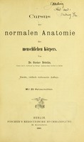 view Cursus der normalen Anatomie des menschlichen Körpers / von Gustav Brösike.