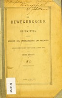 view Die Bewegungscur als Heilmittel gegen weibliche sog. Unterleibsleiden und Prolapsen : Anzeichnungen seit dem Jahre 1861 / von Thure Brandt.