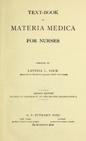 view Text-book of materia medica for nurses / compiled by Lavinia L. Dock.