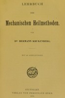 view Lehrbuch der mechanischen Heilmethoden / von Hermann Krukenberg.